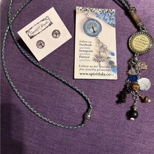 Spirit Lala Art Jewelry Tree of Life Charm Necklace with Earrings